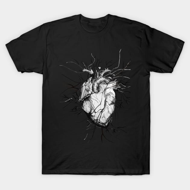 Anatomical Heart heart disease awareness T-Shirt by Collagedream